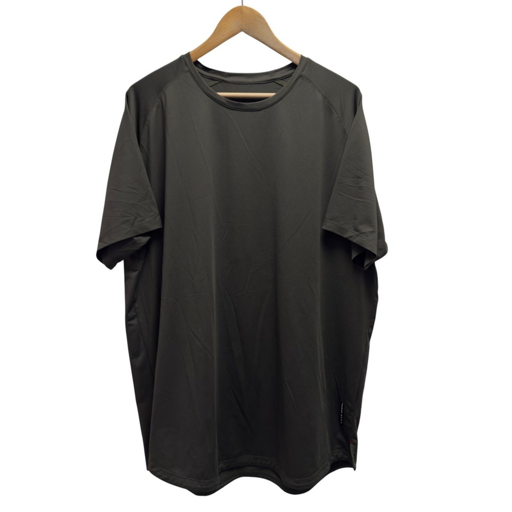 Three Nails Men's XXL Pro-Tech Black Performance Cross Logo Gym Tee T-Shirt euc